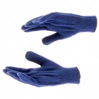 Перчатки трикотажные, акрил, синий, оверлок Россия Сибртех купить в Хабаровске интернет магазин СТРОЙКИН