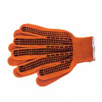 Перчатки трикотажные, акрил, ПВХ гель, "Протектор", оранжевый, оверлок Россия Сибртех