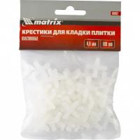 Крестики, 4 мм, для кладки плитки, упаковка 100 шт Matrix купить в Хабаровске интернет магазин СТРОЙКИН