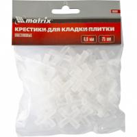 Крестики, 6 мм, для кладки плитки, упаковка 75 шт Matrix купить в Хабаровске интернет магазин СТРОЙКИН