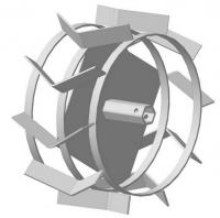 Грунтозацепы для мотоблока ЦЕЛИНА (диаметр 390мм, ширина 190мм, ступица - шестигранная труба 23мм, длина ступицы 105мм)