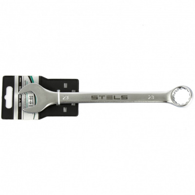 Ключ комбинированный, 23 мм, CrV, матовый хром Stels купить в Хабаровске интернет магазин СТРОЙКИН
