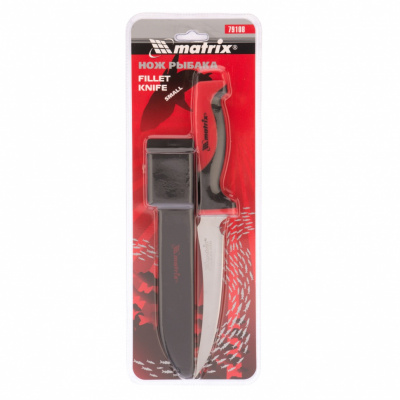 Нож рыбака "FILLET KNIFE" small, 150 мм, двухкомпонентная рукоятка, пластиковые ножны Matrix Kitchen купить в Хабаровске интернет магазин СТРОЙКИН