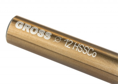 Сверло спиральное по металлу, 12 мм, HSS-Co Gross купить в Хабаровске интернет магазин СТРОЙКИН