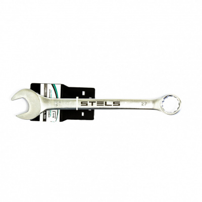 Ключ комбинированный, 27 мм, CrV, матовый хром Stels купить в Хабаровске интернет магазин СТРОЙКИН
