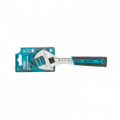 Ключ разводной, 200 мм, CrV, двухкомпонентная ручка Gross купить в Хабаровске интернет магазин СТРОЙКИН