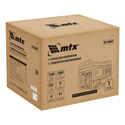 Генератор бензиновый MTX RS-4000E, 3,3 кВт, 230В, электростартер купить #REGION_NAME_DECLINE_PP# интернет магазин СТРОЙКИН