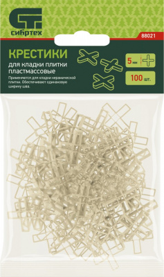 Крестики 5 мм, для кладки плитки, 100 шт Сибртех купить в Хабаровске интернет магазин СТРОЙКИН