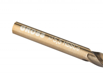 Сверло спиральное по металлу, 5,5 мм, HSS-Co Gross купить в Хабаровске интернет магазин СТРОЙКИН