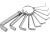 Набор ключей имбусовых HEX, 1,5-10 мм, CrV, 10 шт, никелированный, на кольце Sparta купить в Хабаровске интернет магазин СТРОЙКИН