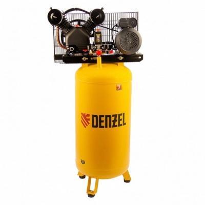 Компрессор воздушный Denzel BCV2200/100V, вертикальный, ременный привод , 2.3 кВт, 100 литров, 440 л/мин  купить в Хабаровске интернет магазин СТРОЙКИН
