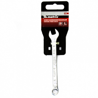 Ключ комбинированный, 8 мм, CrV, полированный хром Matrix купить в Хабаровске интернет магазин СТРОЙКИН