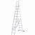 Лестница, 3 х 11 ступеней, алюминиевая, трехсекционная, Россия, Сибртех купить в Хабаровске интернет магазин СТРОЙКИН