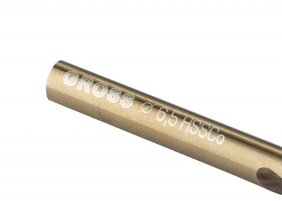 Сверло спиральное по металлу, 6,5 мм, HSS-Co Gross купить в Хабаровске интернет магазин СТРОЙКИН