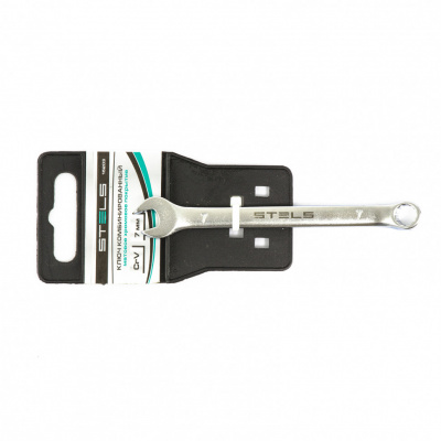 Ключ комбинированный, 7 мм, CrV, матовый хром Stels купить в Хабаровске интернет магазин СТРОЙКИН