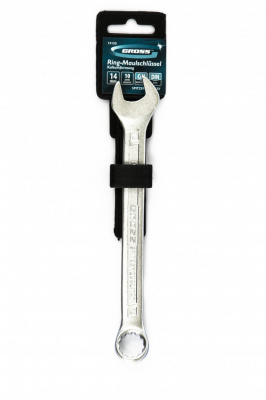 Ключ комбинированный 14 мм, CrV, холодный штамп Gross купить в Хабаровске интернет магазин СТРОЙКИН