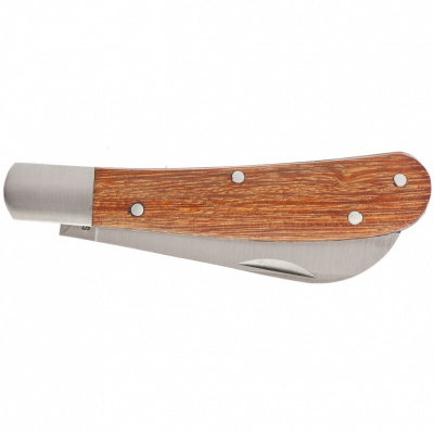 Нож садовый, 173 мм, складной, прямое лезвие, деревянная рукоятка Palisad купить в Хабаровске интернет магазин СТРОЙКИН