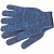 Перчатки трикотажные усиленные, гелевое ПВХ-покрытие, 7 класс, синие Россия Сибртех купить в Хабаровске интернет магазин СТРОЙКИН