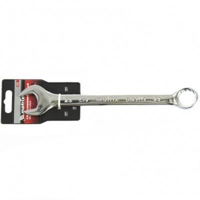 Ключ комбинированный, 23 мм, CrV, полированный хром Matrix купить в Хабаровске интернет магазин СТРОЙКИН