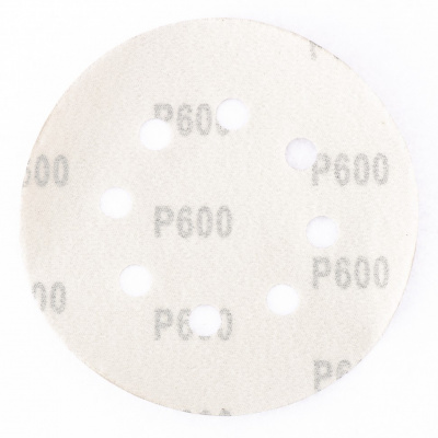 Круг абразивный на ворсовой подложке под "липучку", перфорированный, P 600, 125 мм, 5 шт Matrix купить в Хабаровске интернет магазин СТРОЙКИН