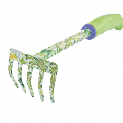 Грабли 5-зубые, 85 x 310 мм, стальные, пластиковая рукоятка, Flower Green Palisad купить в Хабаровске интернет магазин СТРОЙКИН