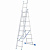 Лестница, 3 х 8 ступеней, алюминиевая, трехсекционная, Россия, Сибртех купить в Хабаровске интернет магазин СТРОЙКИН