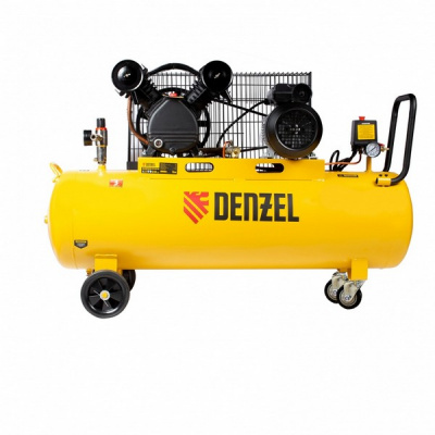 Компрессор воздушный Denzel BCV2300/100, ременный привод, 2.3 кВт, 100 литров, 440 л/мин  купить в Хабаровске интернет магазин СТРОЙКИН