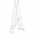Лестница, 2 х 12 ступеней, алюминиевая, двухсекционная, Россия, Сибртех купить в Хабаровске интернет магазин СТРОЙКИН