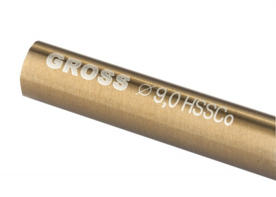 Сверло спиральное по металлу, 9 мм, HSS-Co Gross купить в Хабаровске интернет магазин СТРОЙКИН