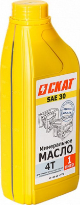 Масло 4-тактное минеральное СКАТ SAE 30 1 л купить в Хабаровске интернет магазин СТРОЙКИН